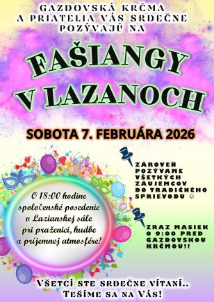 Fašiangy Lazany 2026